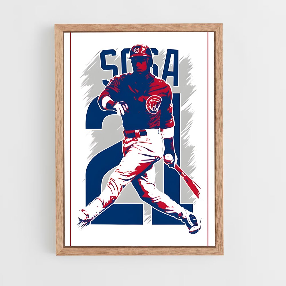 Poster Sammy sosa numéro – affiche Baseball (vue 4)